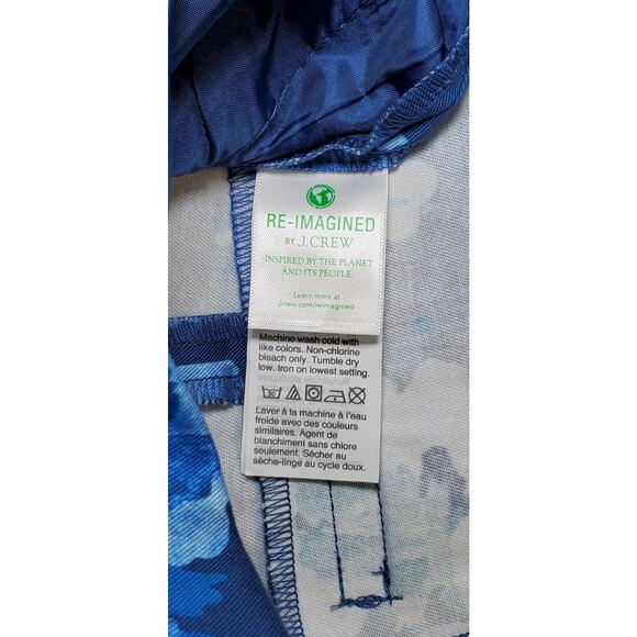 J. Crew Sz 00 Remi Ankle Pants Floral Watercolor Blue Womens New AJ333 C13-15 - Picture 9 of 12